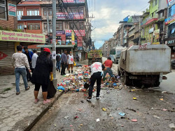 Red Cross Society helps collect garbage in Kathmandu