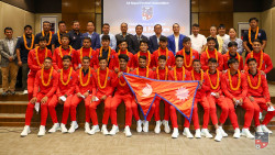 Nepali football team leaves for India to play U-20 Men's SAFF Championship