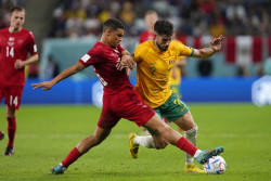 Australia stun Denmark to earn maiden shot at last 16