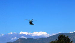 Ballot boxes being airlifted to Simkot, Humla