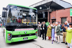 Electric Sajha buses roll on Kathmandu streets (Photo feature)