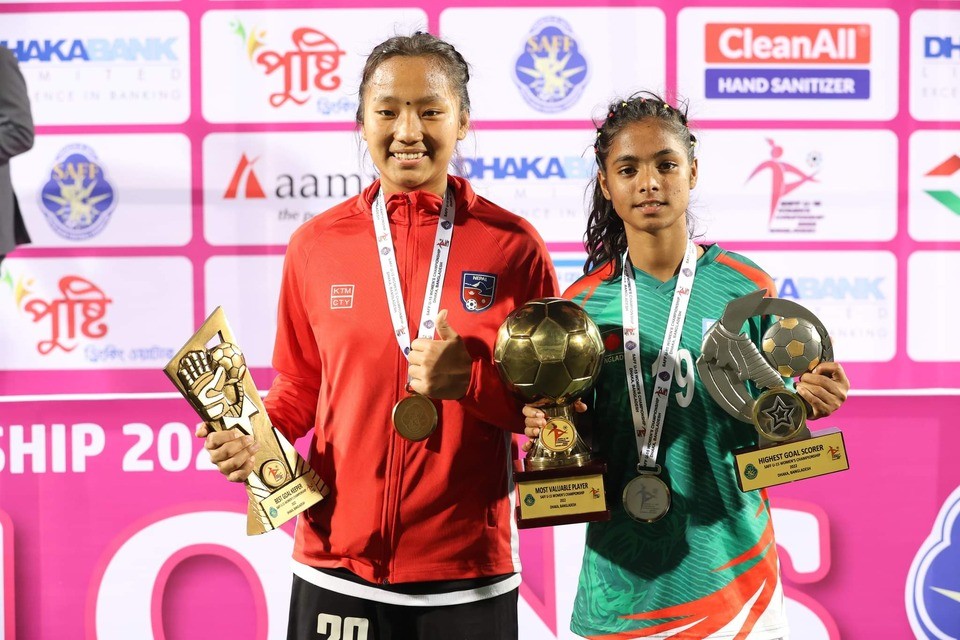 Nepal leads SAFF U-15 Women's Championship