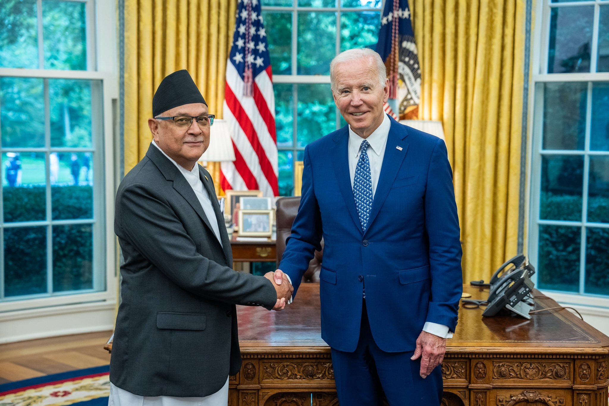 A Little Hush Over A Historic Us Nepal Handshake Causes Quite A Bit Of Fuss Surendra Phuyal